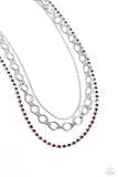 Tasteful Tiers - Red ~ Paparazzi Necklace - Glitzygals5dollarbling Paparazzi Boutique 