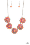 Floral Fervor - Orange ~ Paparazzi Necklace - Glitzygals5dollarbling Paparazzi Boutique 