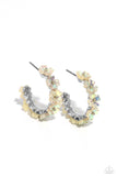 Floral Focus - White ~ Paparazzi Earrings - Glitzygals5dollarbling Paparazzi Boutique 