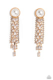 Genuinely Gatsby - Gold ~ Paparazzi Earrings - Glitzygals5dollarbling Paparazzi Boutique 