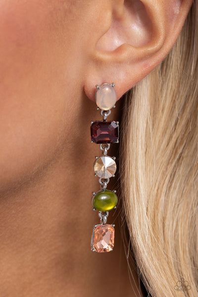 Sophisticated Stack - Multi~ Paparazzi Earrings - Glitzygals5dollarbling Paparazzi Boutique 