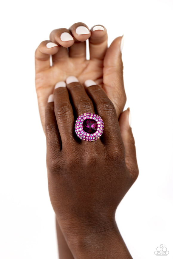 Glistening Grit - Pink ~ Paparazzi Ring - Glitzygals5dollarbling Paparazzi Boutique 