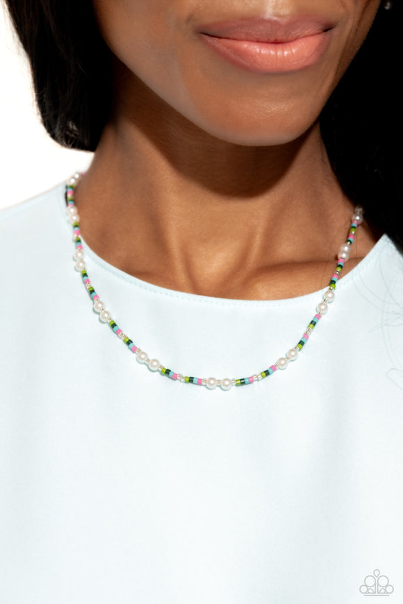 Colorblock Charm - Green ~ Paparazzi Necklace - Glitzygals5dollarbling Paparazzi Boutique 