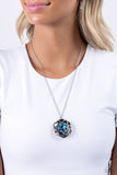 Flowering Fantasy - Blue ~ Paparazzi Necklace - Glitzygals5dollarbling Paparazzi Boutique 