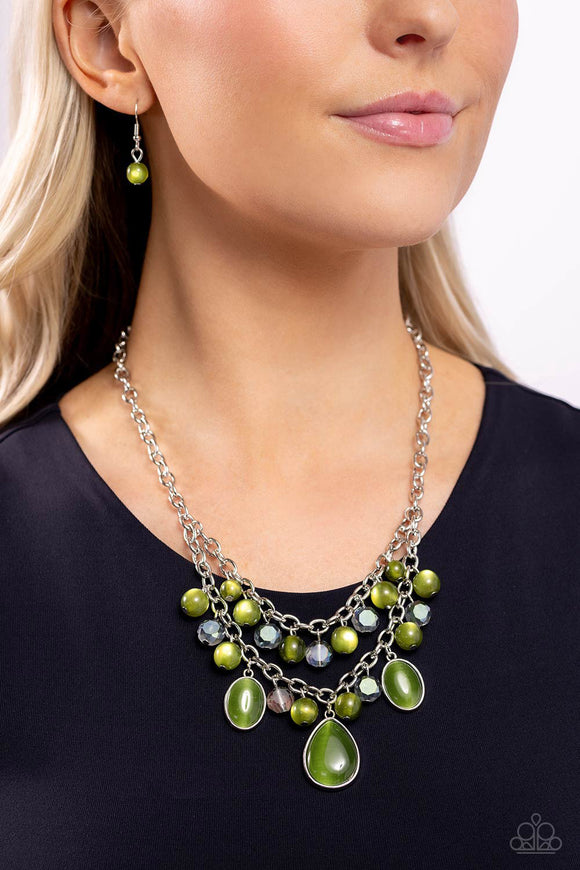 Dewy Disposition - Green ~ Paparazzi Necklace - Glitzygals5dollarbling Paparazzi Boutique 