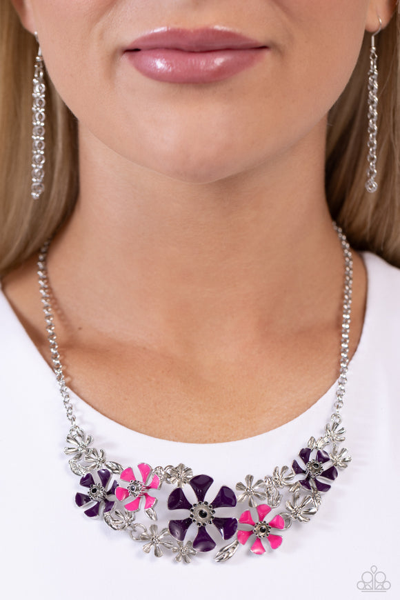Blooming Practice - Purple ~ Paparazzi Necklace - Glitzygals5dollarbling Paparazzi Boutique 