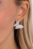 Butterfly Beholder - Silver ~ Paparazzi Earrings - Glitzygals5dollarbling Paparazzi Boutique 