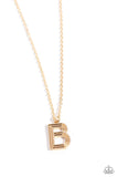 Leave Your Initials - Gold - B ~ Paparazzi Necklace - Glitzygals5dollarbling Paparazzi Boutique 
