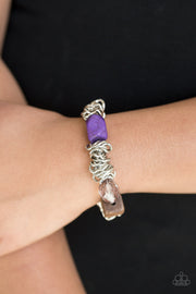 Mesmerizingly Magmatic Purple Bracelet - Glitzygals5dollarbling Paparazzi Boutique 