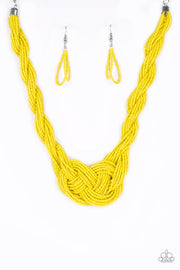 Paparazzi A Standing Ovation Yellow Necklace - Glitzygals5dollarbling Paparazzi Boutique 