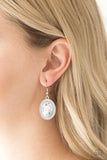 Paparazzi Only FAME In Town - White - Gem & Rhinestones - Earrings - Glitzygals5dollarbling Paparazzi Boutique 