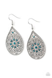 Paparazzi Dinner Party Posh - Blue Earrings - Glitzygals5dollarbling Paparazzi Boutique 