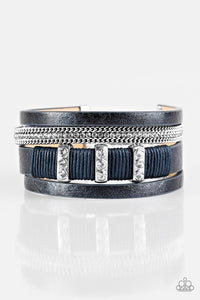 Paparazzi Fame Night Blue Bracelet - Glitzygals5dollarbling Paparazzi Boutique 