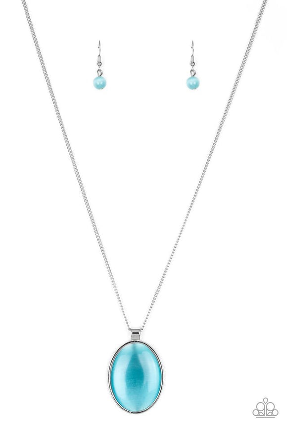 Paparazzi “Pretty Poppin’” Blue Moonstone Necklace - Glitzygals5dollarbling Paparazzi Boutique 