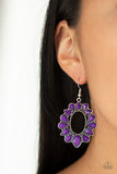 Paparazzi Fashionista Flavor - Purple - Teardrops - Silver Hoops Earrings - Glitzygals5dollarbling Paparazzi Boutique 