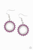 Paparazzi Earring ~ Wreathed In Radiance - Purple - Glitzygals5dollarbling Paparazzi Boutique 