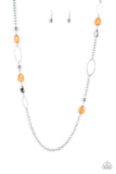 SHEER As Fate Orange ~ Paparazzi Necklace - Glitzygals5dollarbling Paparazzi Boutique 