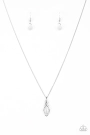 Paparazzi “First Class Flier” White Necklace - Glitzygals5dollarbling Paparazzi Boutique 