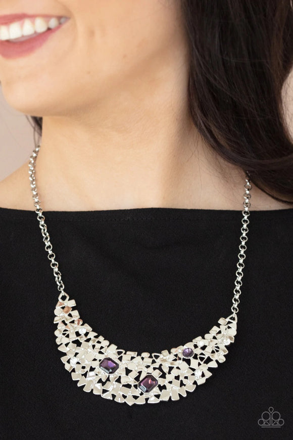 Paparazzi Fabulously Fragmented Purple Necklace - Glitzygals5dollarbling Paparazzi Boutique 