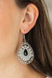 Glamour Grandeur - black - Paparazzi earrings - Glitzygals5dollarbling Paparazzi Boutique 