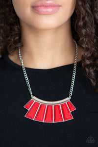 Paparazzi Glamour Goddess Red Necklace - Glitzygals5dollarbling Paparazzi Boutique 