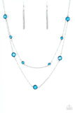 Paparazzi Raise Your Glass - Blue Gems - Necklace and matching Earrings - Glitzygals5dollarbling Paparazzi Boutique 
