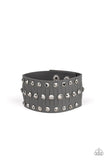 Now Taking The Stage - Silver with Hematite Stones Wrap Bracelet - Glitzygals5dollarbling Paparazzi Boutique 