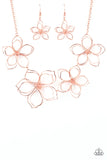 Flower Garden Fashionista Copper ~ Paparazzi Necklace - Glitzygals5dollarbling Paparazzi Boutique 