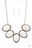 Paparazzi Prairie Goddess - White Stones - Necklace and matching Earrings - Glitzygals5dollarbling Paparazzi Boutique 