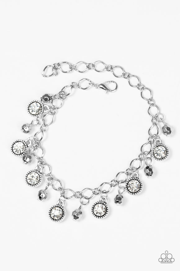 Paparazzi Stratosphere Shimmer White Bracelet - Glitzygals5dollarbling Paparazzi Boutique 