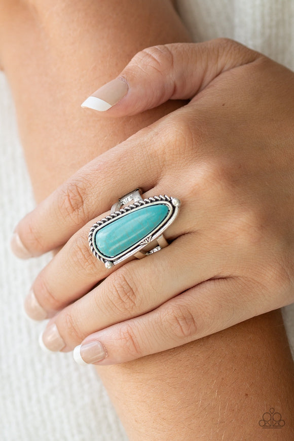Paparazzi Pioneer Plains Turquoise Ring - Glitzygals5dollarbling Paparazzi Boutique 