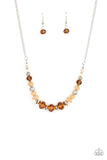 Paparazzi Necklace ~ Turn Up The Tea Lights - Brown - Glitzygals5dollarbling Paparazzi Boutique 