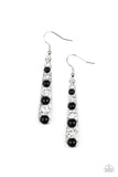 Drawn Out Drama - black - Paparazzi earrings - Glitzygals5dollarbling Paparazzi Boutique 