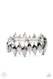 Paparazzi Fiercely Fragmented - Silver Fashion Fix Bracelet - Glitzygals5dollarbling Paparazzi Boutique 