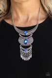 Paparazzi Necklace ~ Lunar Enchantment - Blue - Glitzygals5dollarbling Paparazzi Boutique 