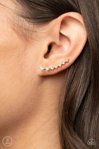 Paparazzi New Age Nebula Earrings Gold (Ear Crawlers) - Glitzygals5dollarbling Paparazzi Boutique 