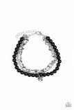 Love Like You Mean It- Black and Silver Bracelet- Paparazzi Accessories - Glitzygals5dollarbling Paparazzi Boutique 