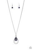 Paparazzi Teardrop Tranquility - Blue Moonstone - Necklace & Earrings - Glitzygals5dollarbling Paparazzi Boutique 
