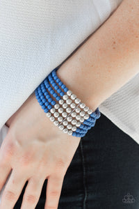 Paparazzi LAYER It On Thick - Blue Bracelet - Glitzygals5dollarbling Paparazzi Boutique 