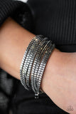 Paparazzi Out of the Box - black - Gunmetal clasp bracelet - Glitzygals5dollarbling Paparazzi Boutique 