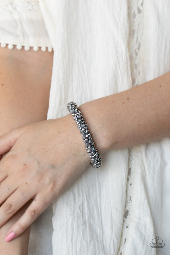 Wake Up and Sparkle - Silver Bracelet - Glitzygals5dollarbling Paparazzi Boutique 