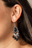 Paparazzi Southern Sandstone - Black Earrings - Glitzygals5dollarbling Paparazzi Boutique 