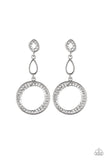 Paparazzi On The Glamour Scene - White Earrings - Glitzygals5dollarbling Paparazzi Boutique 