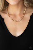 Paparazzi Defined Drama - Exclusive Necklace Gold - Glitzygals5dollarbling Paparazzi Boutique 