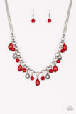Paparazzi Welcome To Bedrock - Red Necklace - Glitzygals5dollarbling Paparazzi Boutique 