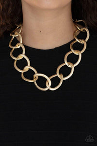 Paparazzi Necklace ~ Industrial Intimidation - Gold - Glitzygals5dollarbling Paparazzi Boutique 