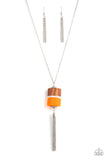 Reel It In Orange ~ Paparazzi Necklace - Glitzygals5dollarbling Paparazzi Boutique 