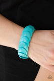 Paparazzi Nomadic Nature - Blue Turquoise Stones - Stretchy Band Bracelet - Glitzygals5dollarbling Paparazzi Boutique 