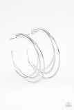 Paparazzi Jumpin’ Through Hoops Silver Hoop Earrings - Glitzygals5dollarbling Paparazzi Boutique 