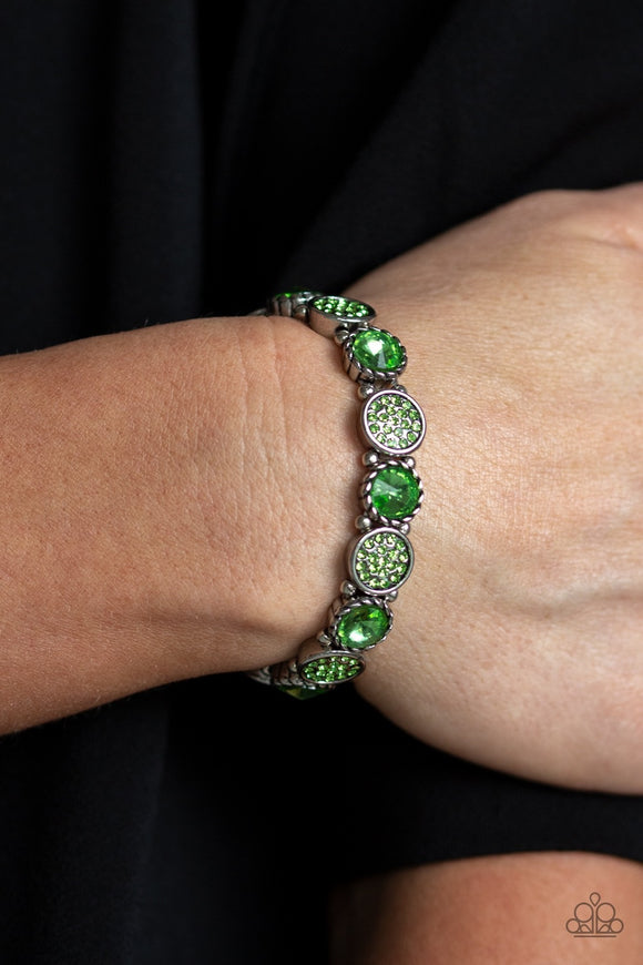 Paparazzi Take a Moment to Reflect Green Bracelet - Glitzygals5dollarbling Paparazzi Boutique 